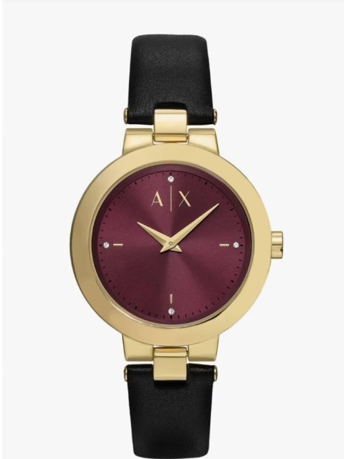 Armani Exchange Watch, burgundy dial