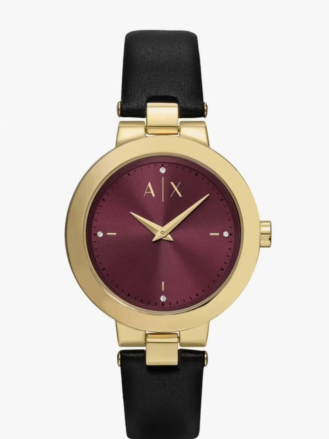 Armani Exchange Watch, burgundy dial