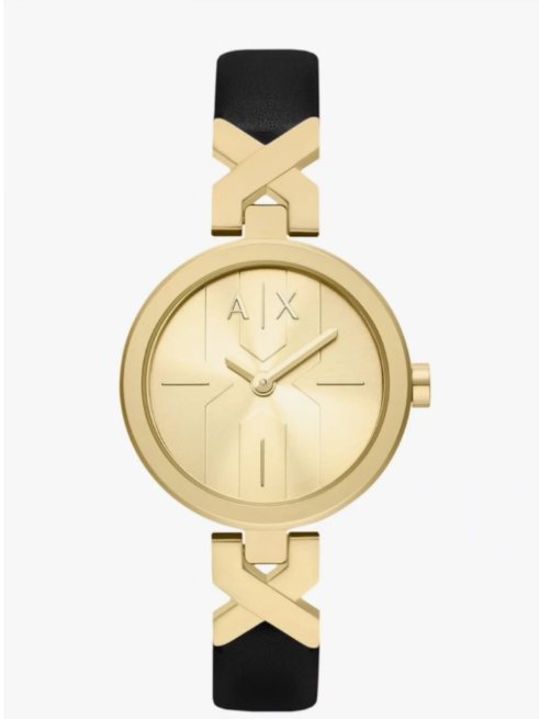 Armani Exchange Watch, black & gold