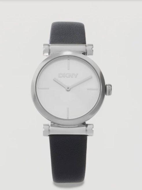 DKNY Leather strap watch