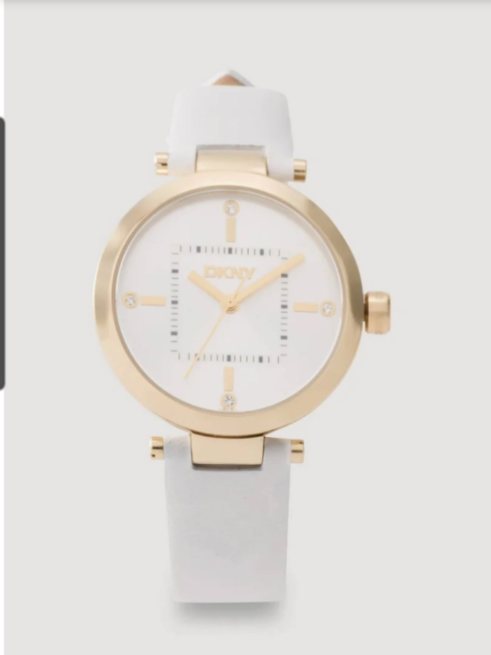 DKNY Watch, white strap