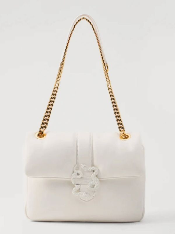 Just Cavalli Iconic snake puffy shoulder bag