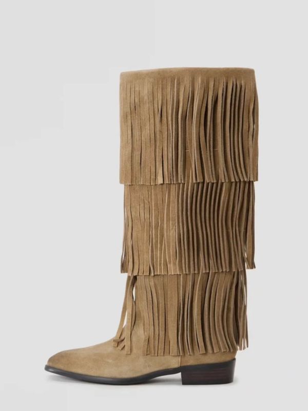 Steve Madden Cowboy high boots, camel & brown
