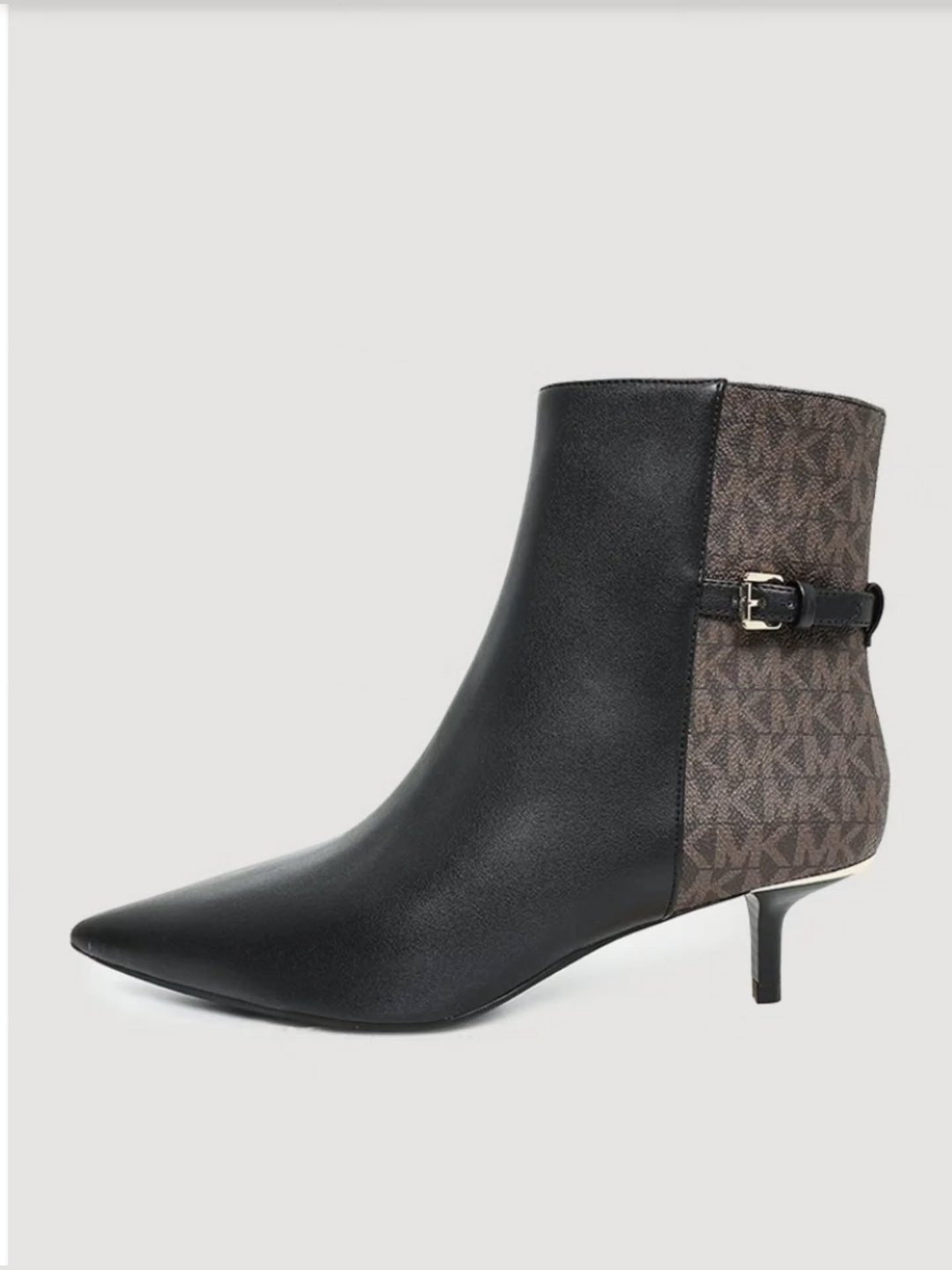 Michael Kors Isadora kitten bootie, printed