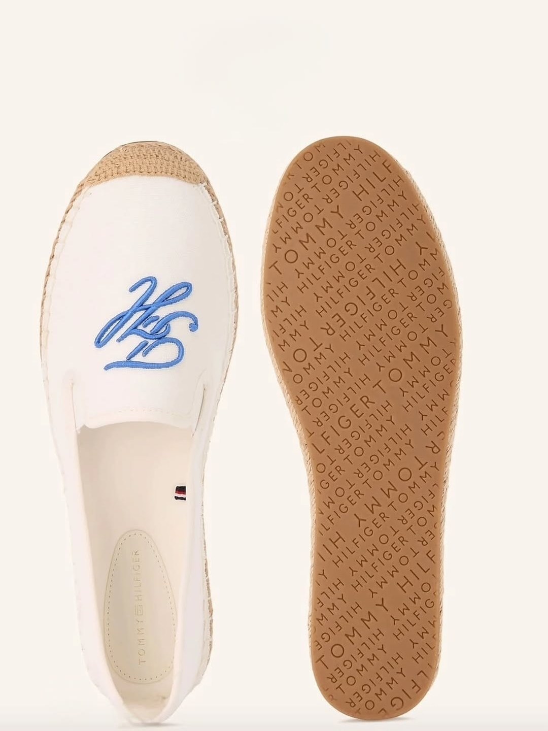Tommy Hilfiger Espadrilles, white with blue logo