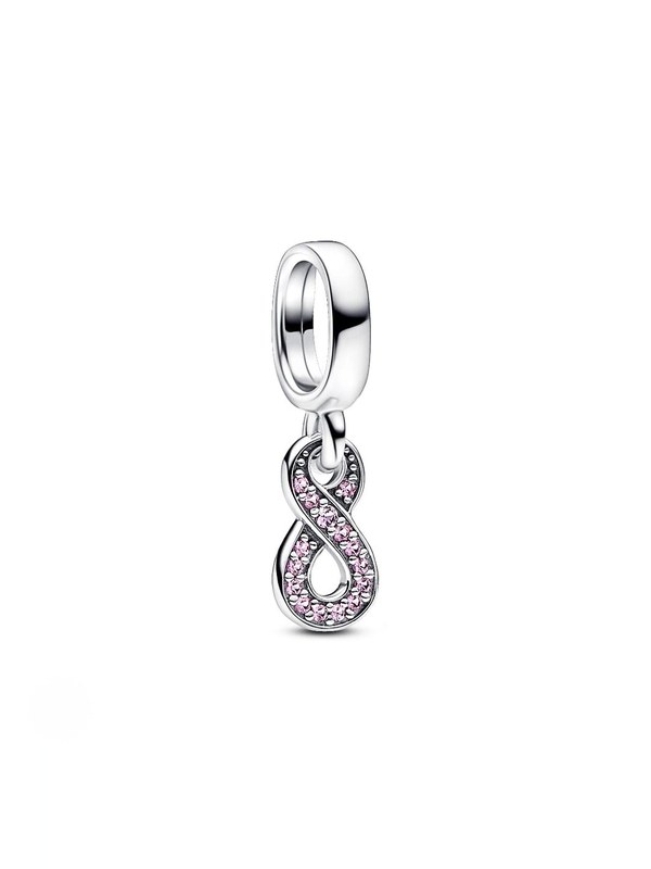 Pandora Sparkling Infinity dangle charm, pink