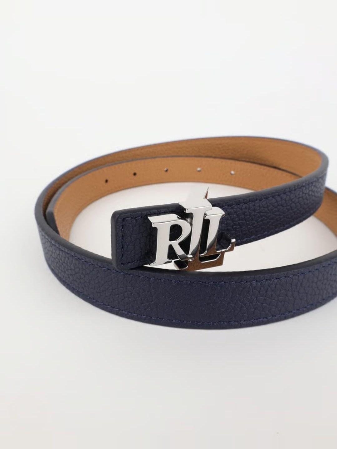 Ralph Lauren Lauren reversible belt, navy / camel