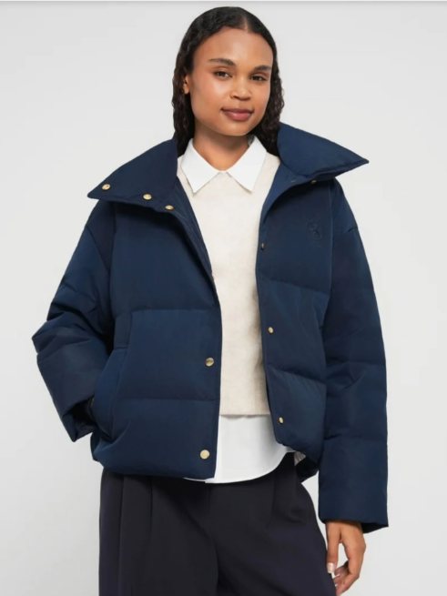 Regular fit puffy jacket
