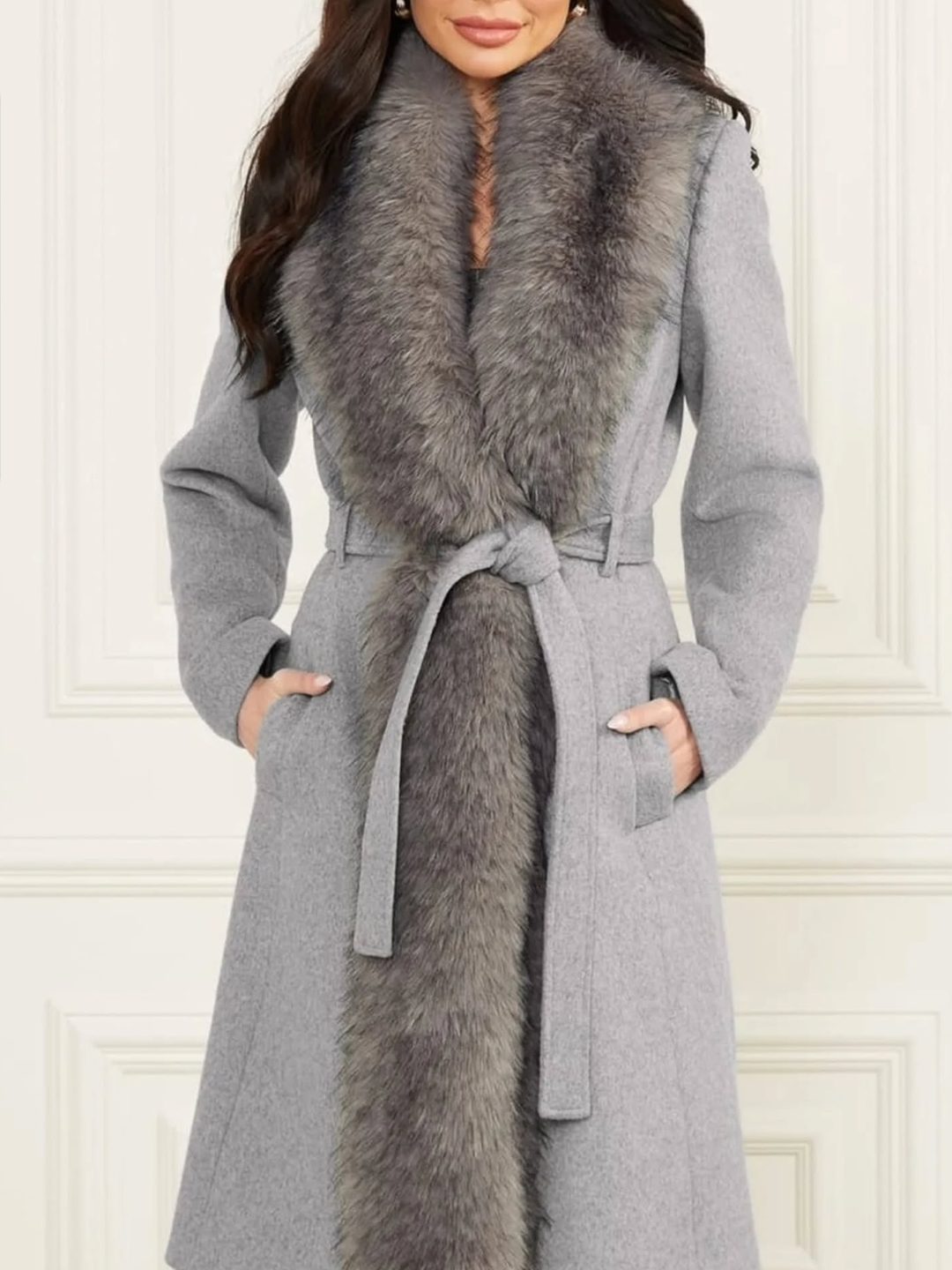 Guess by Marciano Long coat, removable fur